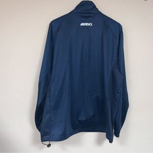 MSG Garden Blue Pullover Jacket Men’s XL Rangers Knicks 1/4 Zip Lightweight NY